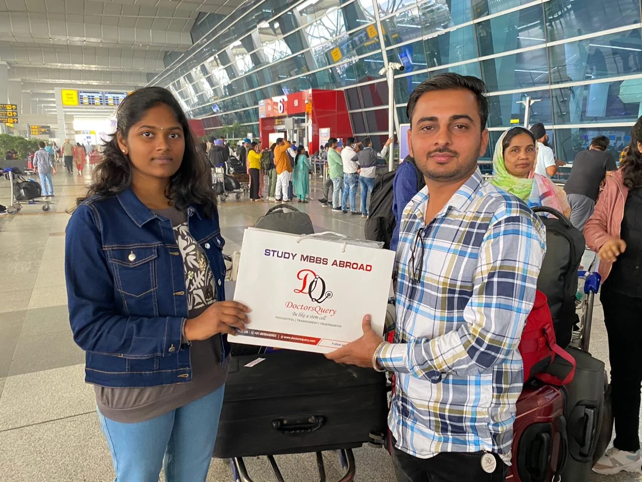 Doctors Query student at airport